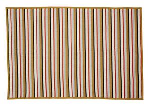 Hübsch - Pavilion Plaid - Överkast - Stripe - Ochre/Multicolour - 140x200cm