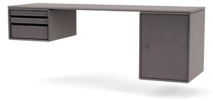 Montana - WORKSHOP - Wall mounted - Skrivbord - Coffee - B 140,7 x H 48,4 x D 46 cm