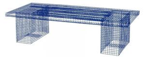 Kalager Design - Wire Loungetable - Lounge bord - Navy Blue - L186 x D49,5 x H75 cm