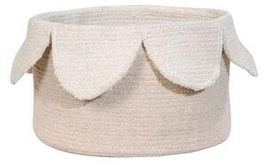 Lorena Canals - Basket Petals - Förvaringslåda för barn - Ivory / Natural - H20 x Ø33 cm