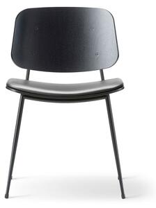 Fredericia Furniture - Søborg Chair 3061 by Børge Mogensen - Matstol - Max 98 Black / Black Lacquered Oak / Black - W51 x D50,5 x H79,5 x SH46,5 cm