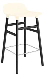 Normann Copenhagen - Form Barstool 65 cm Wood - Barstol - Cream / Black Oak - H77 x W43 x D42,5 x SH65 cm