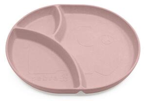 Sebra - MUMS - Plate With Rooms - Barnens tallrik - Blossom Pink - H2,3 x L22 x W19 cm