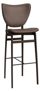 NORR11 - Elephant Bar Chair - H75 - Barstol - Stel: Dark smoked / Polstring: Dunes - Dark Brown 21001 - W46 x D52 x H111 x SH75 cm