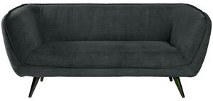 VEGA 3-sits soffa Kelso manchester, svarta ben; 183x88x76 cm (BxDxH); Sits Antracit, Ram Svart