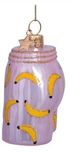 Vondels - Ornament glass soft pink boxer shorts w/bananas - Julkula - Pink - Stock sale - H7,5 cm