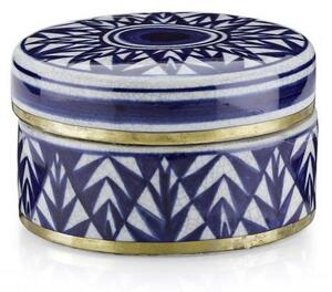 Lucie Kaas - Matee Canisters - Förvaringslådor - Small - Blue pines - Stock sale - H7,5 cm