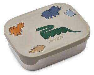 LIEWOOD - Arthur Lunchbox - Matlåda för barn - 2168 Dinosaurs / Mist - H5,5 x W13,5 x L17 cm
