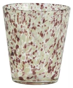 Nordal - TEPIN Drinking glass - Glas - Brown/Green - H: 10 x Ø: 9 cm
