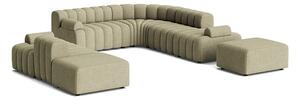 NORR11 - Studio 5 - Soffa för 3 personer - Barnum Col 7 - 1: W220 x D96 2: W230 x L280 x D96 x H70 x SH42 cm + Ottoman W80 x D90 cm