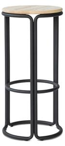PLEASE WAIT to be SEATED - Hardie Bar Stool / By Philippe Malouin - Barstol - Natural Ash / Black - Ø36 x H75 cm