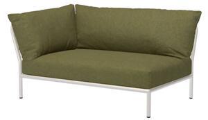 HOUE - LEVEL 2 / Left Corner - Trädgårdssoffa - Leaf/Muted White - L139 x W92,5 x H68,5 x SH38 cm