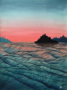 Illustration Pink sea, Ania Witwitzka