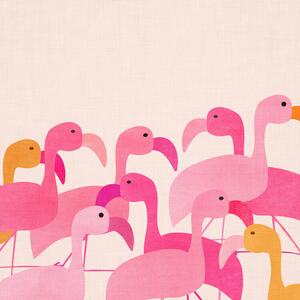 Illustration Flamingos, Kristian Gallagher