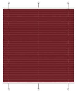 Plisserad persienn Bordeaux röd 120x100 cm tyg bredd 119,4 cm