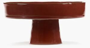 Serax - Deep Plate Foot La Mère - Skål för servering - Venetian red L - Ø25 x H12.5 cm