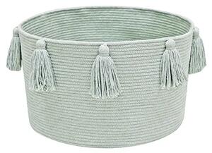 Lorena Canals - Basket Tassels - Förvaringslåda för barn - Blue Sage - H25 x L40 x W40 cm
