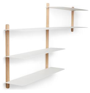 Gejst - NIVO - Hylla - B - Light Oak/White - H: 59 x W: 118 x D: 16 cm