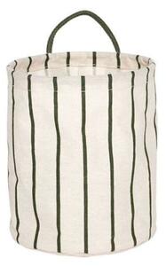 OYOY LIVING - Raita Laundry/storage Basket - Tvättkorg - 701 Green / Offwhite (Small) - Ø18 x H22 cm