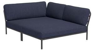 HOUE - LEVEL / Right Cozy Corner - Trädgårdsmöbler - Indigo/Dark Grey - L139 x W173,5 x H68,5 x SH38 cm