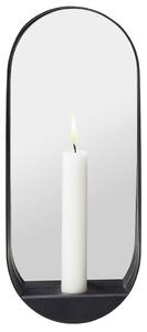 Gejst - GLIM Mirror Candlestick Oval - Spegel - Black - B: 12 x D: 6,5 x H: 28 cm