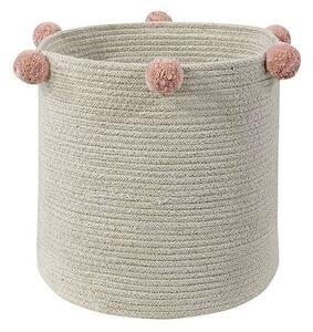 Lorena Canals - Basket Bubbly Natural - Förvaringslåda för barn - Nude - H30 x Ø30 cm
