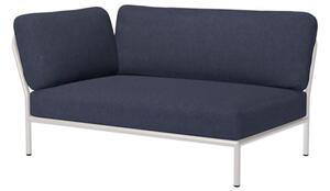 HOUE - LEVEL / Left Corner - Trädgårdsmöbler - Indigo/Muted White - L140 x W95 x H82 x SH38 cm