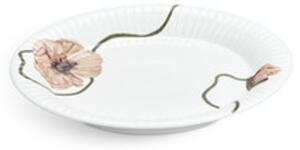 Kähler - Hammershøi Poppy Tallerken Ø22 cm - Tallrikar - Hvid m. deko - Ø22 cm