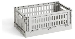HAY - Colour Crate Recycled - Lådor - Light Grey - W: 17 x L: 26,5 x H: 10,5 cm
