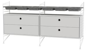 String Furniture - Bedroom - String Furniture - Hylla - White/white - Bedroom G - W: 180 x H: 50 x D: 30