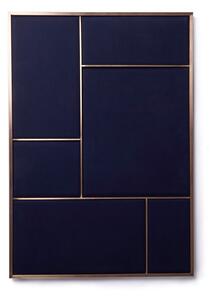 PLEASE WAIT to be SEATED - Nouveau Pin / By All the way to Paris - Anslagstavla - Navy Blue / Brass - Large - W62.3 x D2.5 x H89 cm