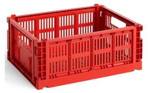 HAY - Colour Crate Recycled - Lådor - Red - Medium - W: 26,5 x L: 34,5 x H: 14 cm