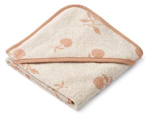LIEWOOD - Alba Yarn Dyed Hooded Baby Towel - Handduk för barn - 1232 Peach / Sea Shell - H70 x W70 cm