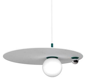 Swedish Ninja - PLUTO BIG Alba White - Hängande lampa - Peacock Green - Ø58 x H26 cm
