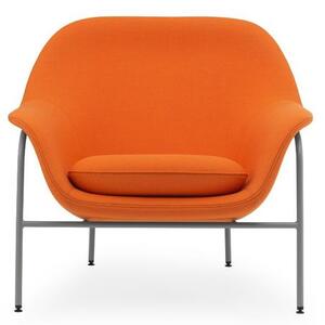 Normann Copenhagen - Drape Chair Low - Fåtölj - Remix / Grey Steel - H85 x W93 x D81 x SH43 cm