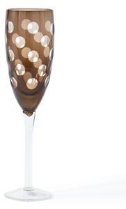 Polspotten - Cuttings Champagne Glass - Champagneglas - Brown - Ø5,5 x H24 (230 ml)