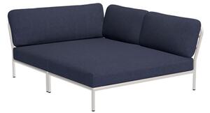 HOUE - LEVEL / Right Cozy Corner - Trädgårdsmöbler - Indigo/Muted White - L139 x W173,5 x H68,5 x SH38 cm