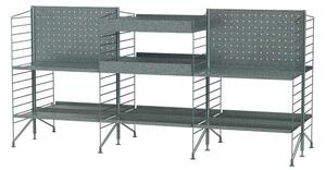 String Furniture - Outdoor N - Hyllsystem - Galvanized / Galvanized - 180 x 89 x 60 cm