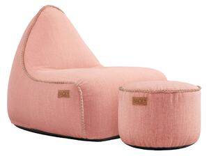 SACKit - Cobana Lounge Chair & Pouf - Bean bag - Cobana Rose - H70 x L96 x W80 cm / H35 x Ø50