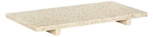 Hübsch - Stone Tray - Bricka - Off White - 40 x 20 cm