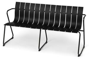 Mater - Ocean Lounge Bench av Nanna Ditzel - Trädgårdsbänk - Black - W: 157 cm x D: 58 cm x H: 81 cm x SH: 46 cm