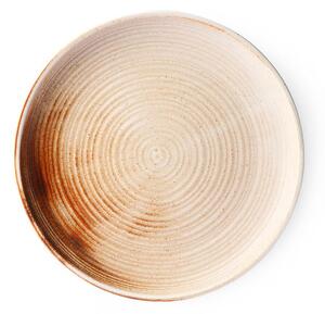 HKLiving - Chef Ceramics - Dinner Plate - Tallrikar - Rustic Cream/Brown - Ø26 x H3 cm