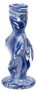 Broste CPH - Candle Holder 'Twist' Komposit - Ljusstake - Intense Blue - Stock sale - Ø6 x H15 cm