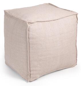 KAVE HOME Leeith 100% PET-puff i beige 40 x 39 cm