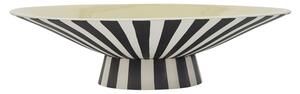 OYOY LIVING - Toppu Centerpiece - Dekorativ skål - Vanilla/Black/White - L39 x W39 x H10.5