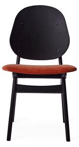 Warm Nordic - Noble Chair / Black Lacquered Oak - Matstol - Ritz 3701 (Brick Red) - L48 x W55 x H85 cm