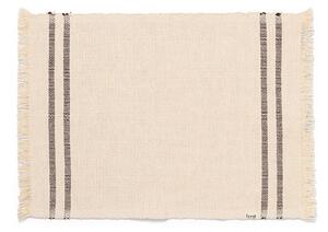 Ferm Living - Savor Placemat - Grytunderlägg - Off-White / Chocolate - W50 x L38 cm