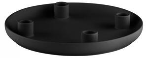 Blomus - Vela 4 Fold Candle Holder - Ljusbricka - Black - H3 x Ø27 cm