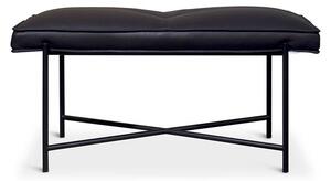 Handvärk - Piano Bench by Emil Thorup - Bänk - Black / Black Leather - H47 x W95 x D45 cm