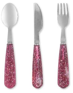 Konges Sløjd - Glitter Cutlery - Bestick för barn - SPARKLING SANGRIA - one size